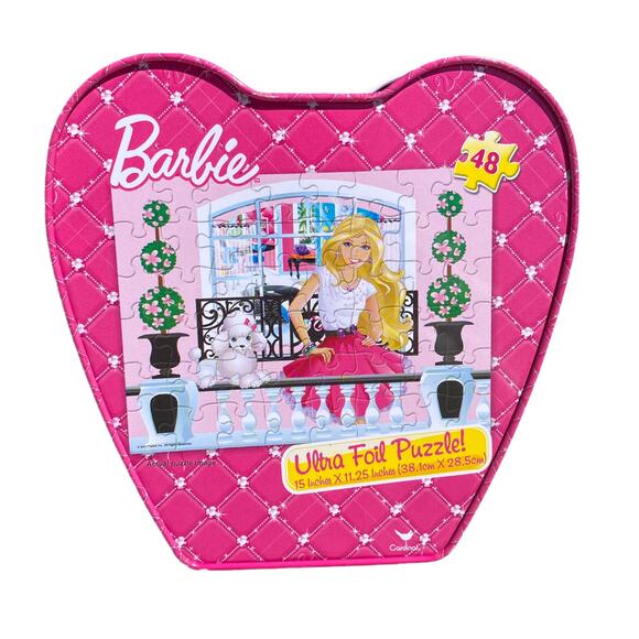 Mattel Barbie 2013 Barbie with Poodle Ultra Foil Puzzle Complete - Picture 4 of 5